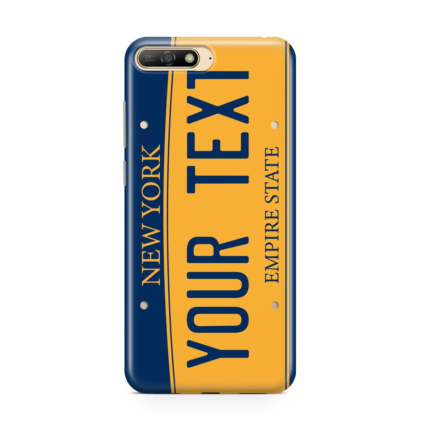 Custom New York License Plate Huawei Y6 2018