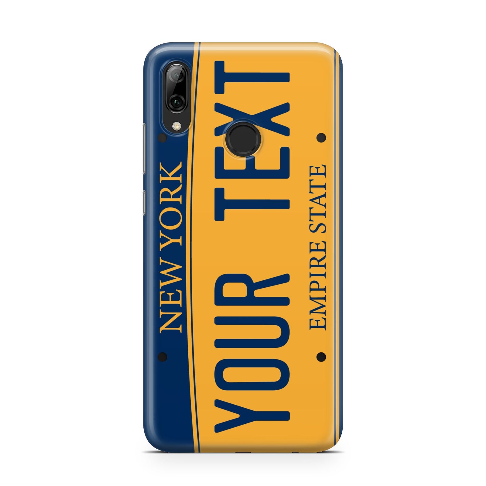 Custom New York License Plate Huawei Y7 2019