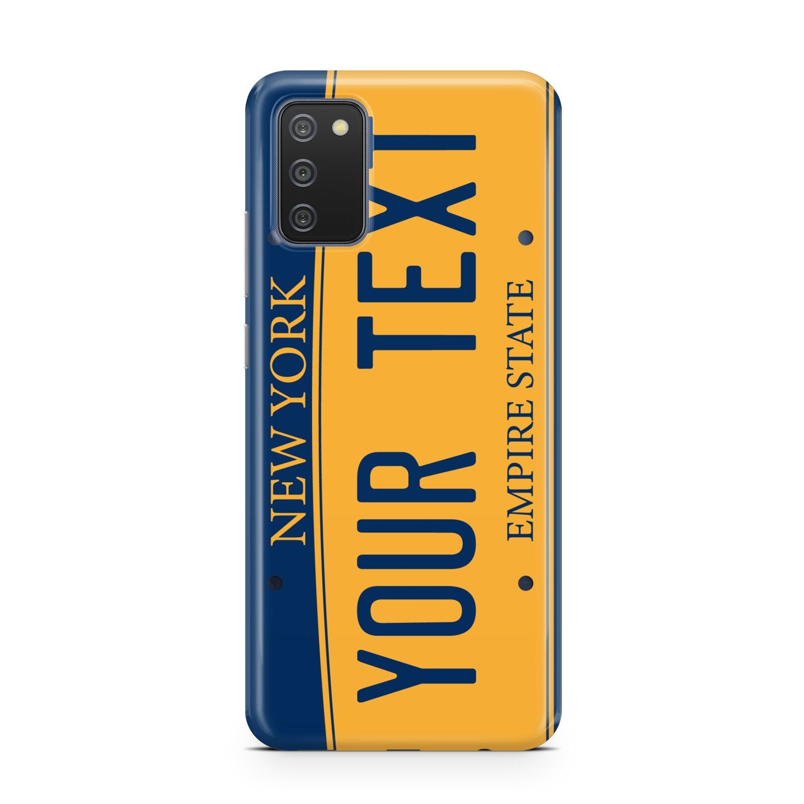 Custom New York License Plate Samsung A02s Case