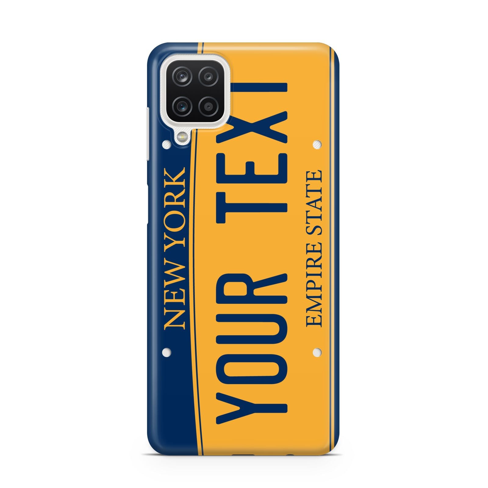 Custom New York License Plate Samsung A12 Case