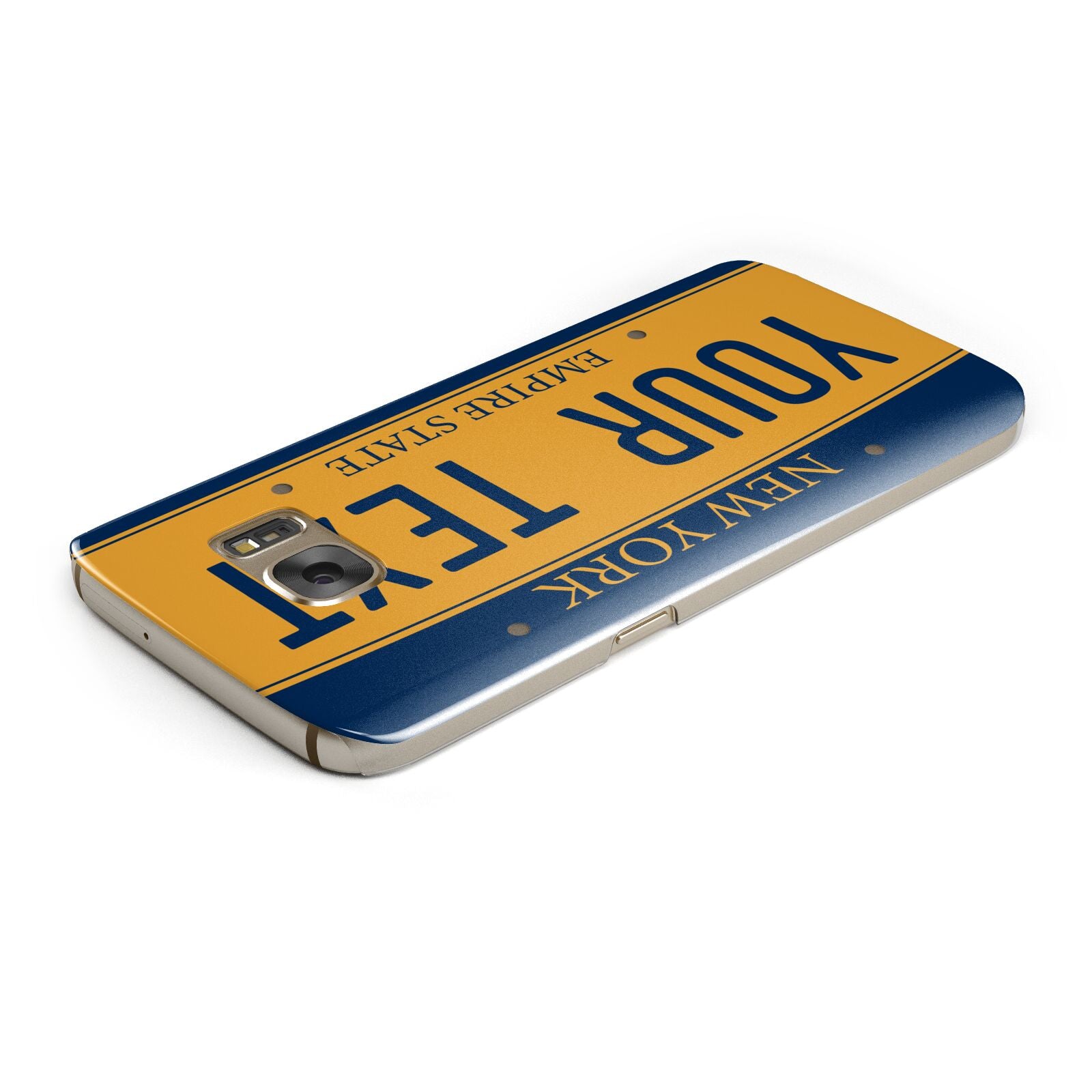 Custom New York License Plate Samsung Galaxy Case Top Cutout