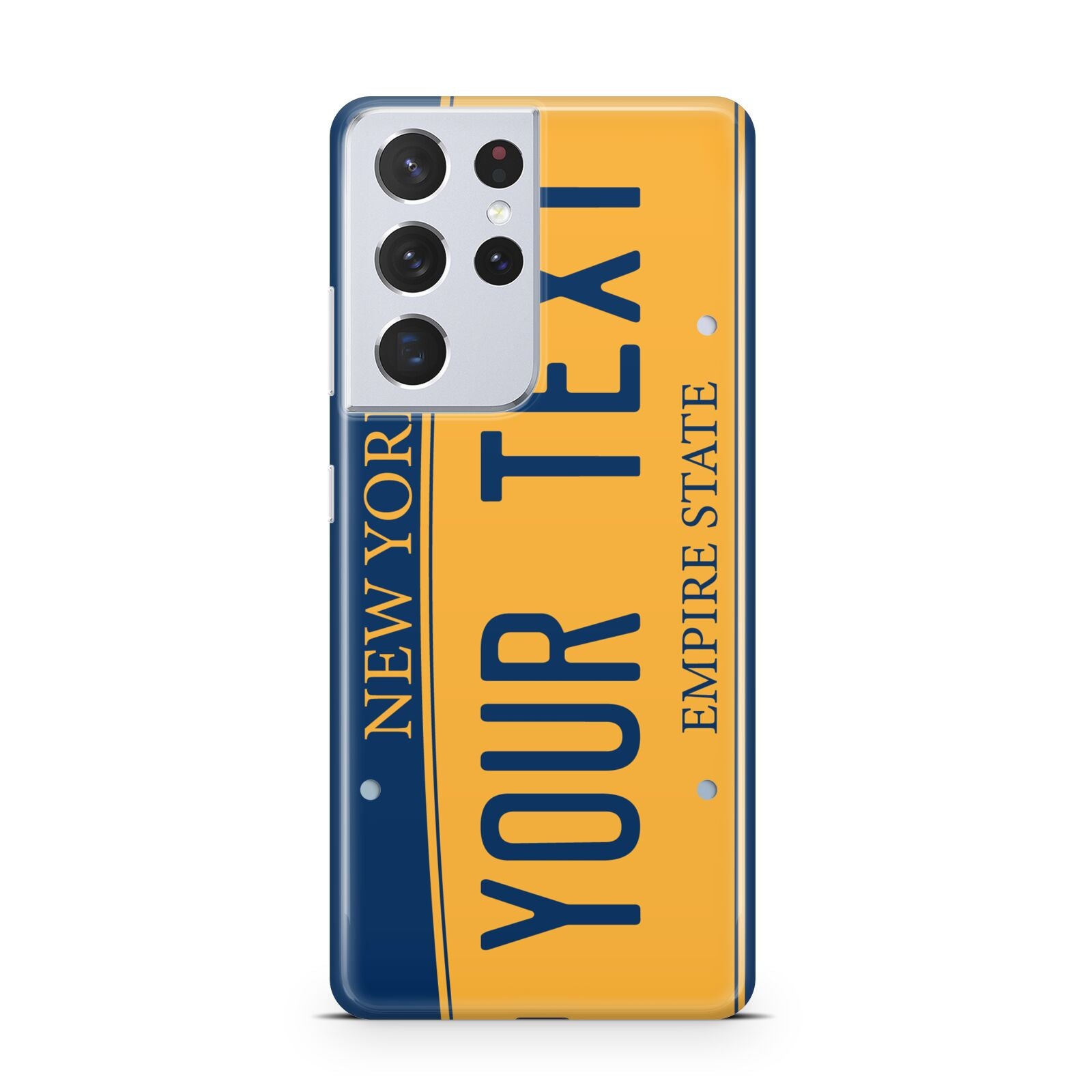 Custom New York License Plate Samsung S21 Ultra Case