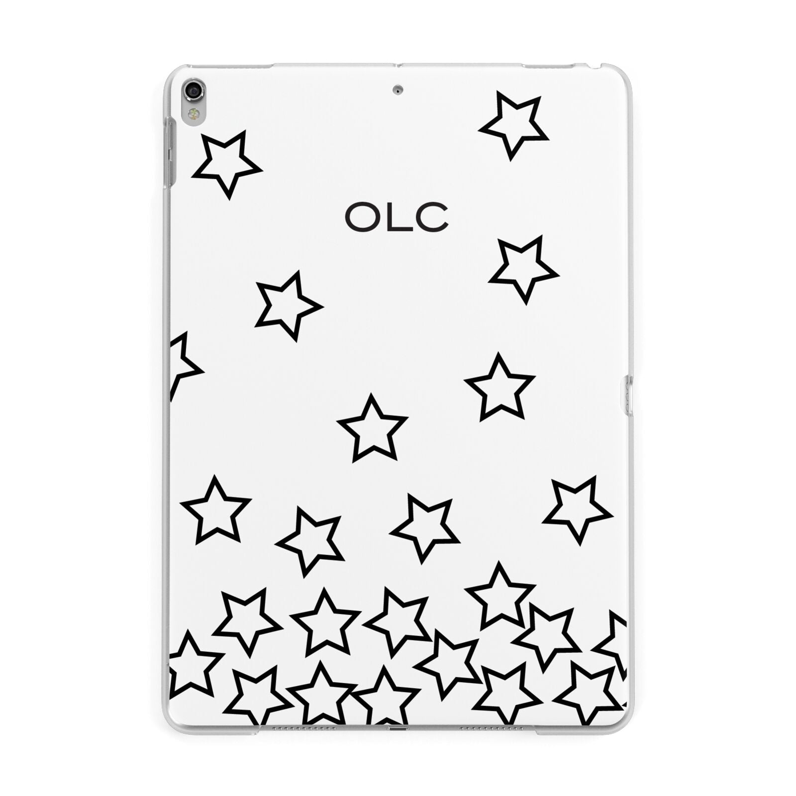 Custom Personalised Initials Apple iPad Silver Case