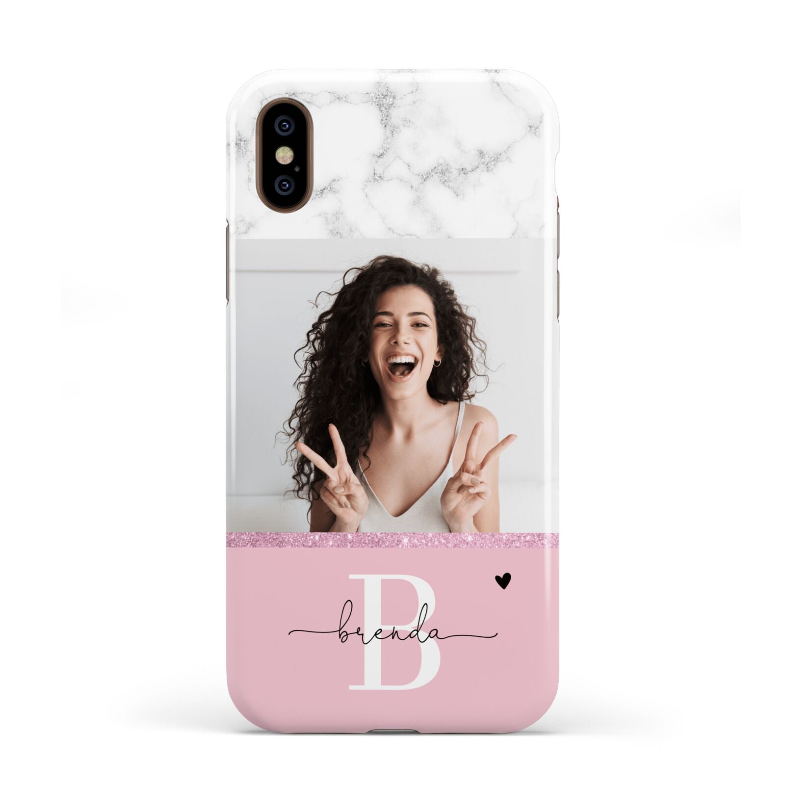 Custom Photo Marble Apple iPhone XS 3D Tough