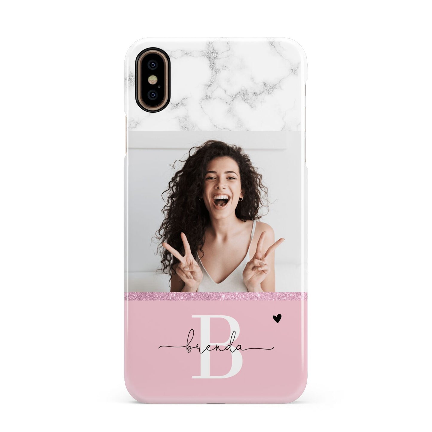 Custom Photo Marble Apple iPhone Xs Max 3D Snap Case