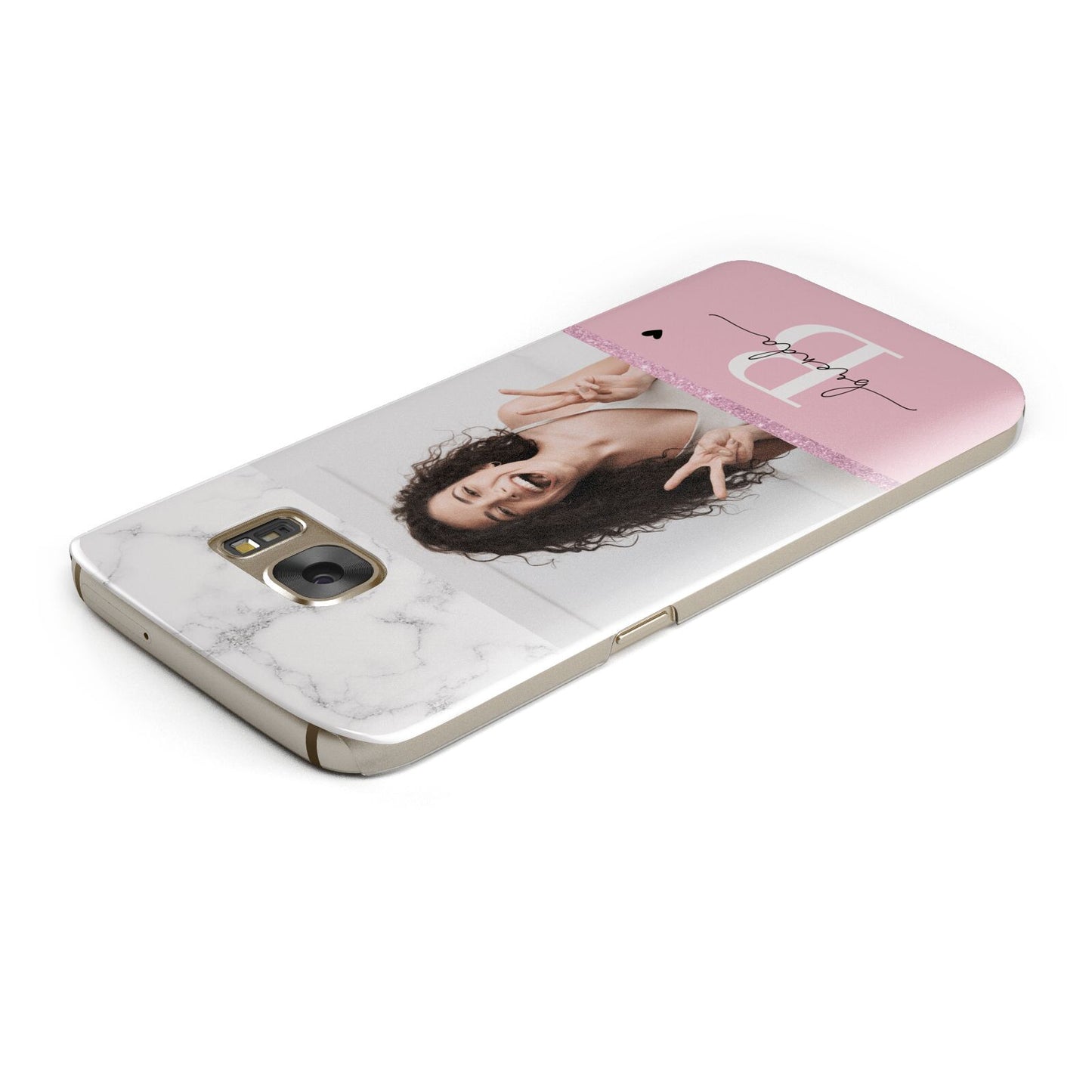 Custom Photo Marble Samsung Galaxy Case Top Cutout