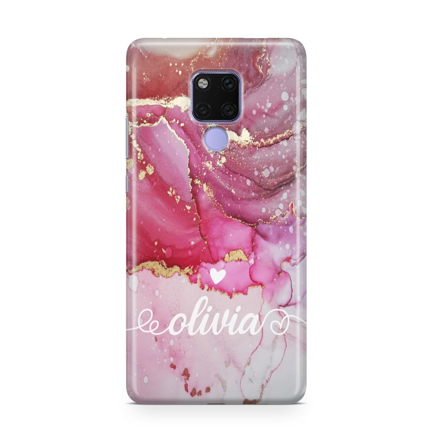 Custom Pink Marble Huawei Mate 20X Phone Case