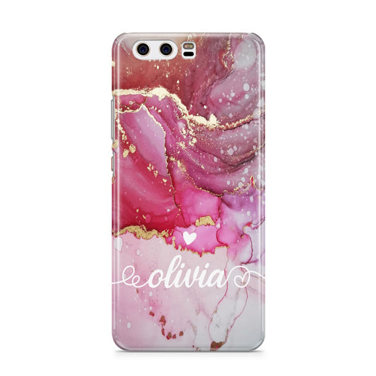 Custom Pink Marble Huawei P10 Phone Case