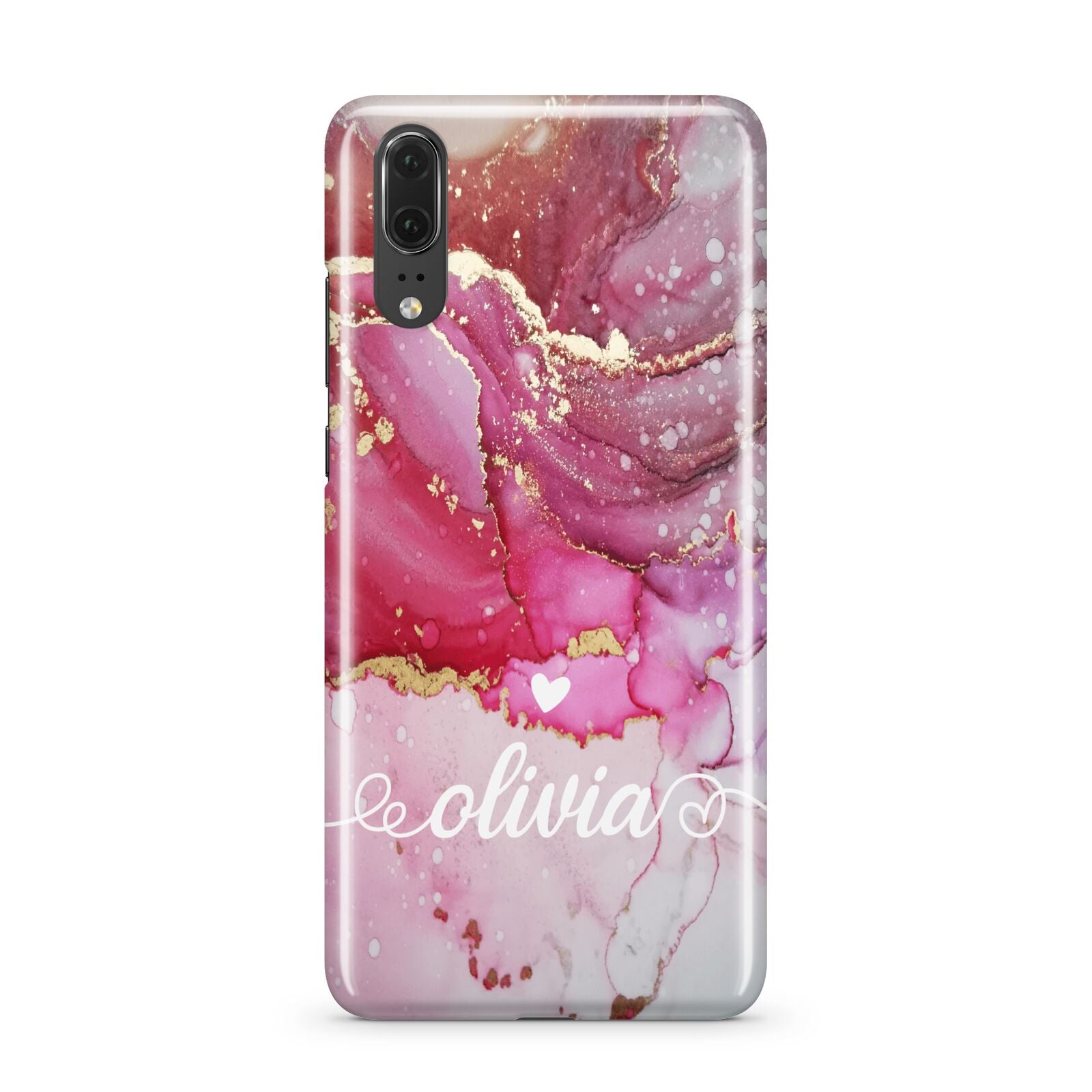 Custom Pink Marble Huawei P20 Phone Case