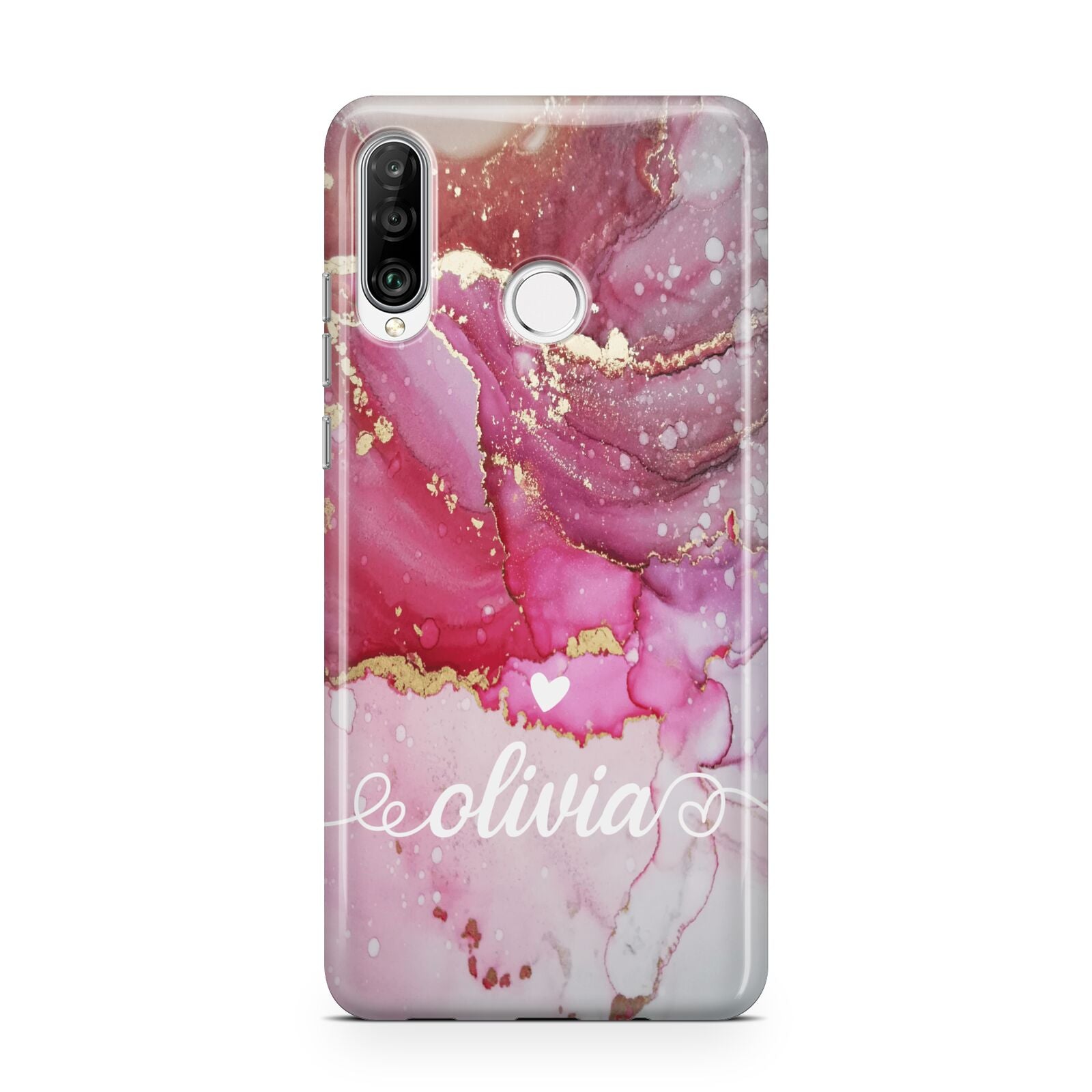 Custom Pink Marble Huawei P30 Lite Phone Case