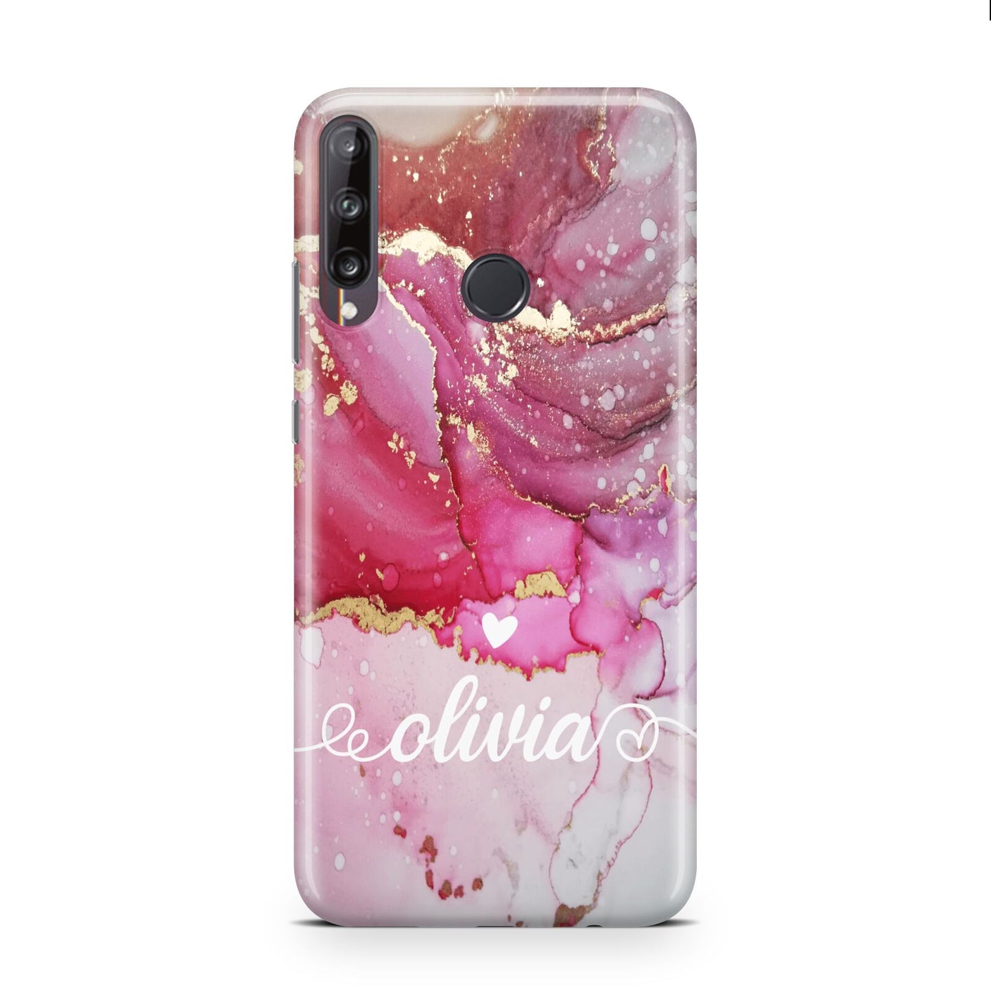 Custom Pink Marble Huawei P40 Lite E Phone Case