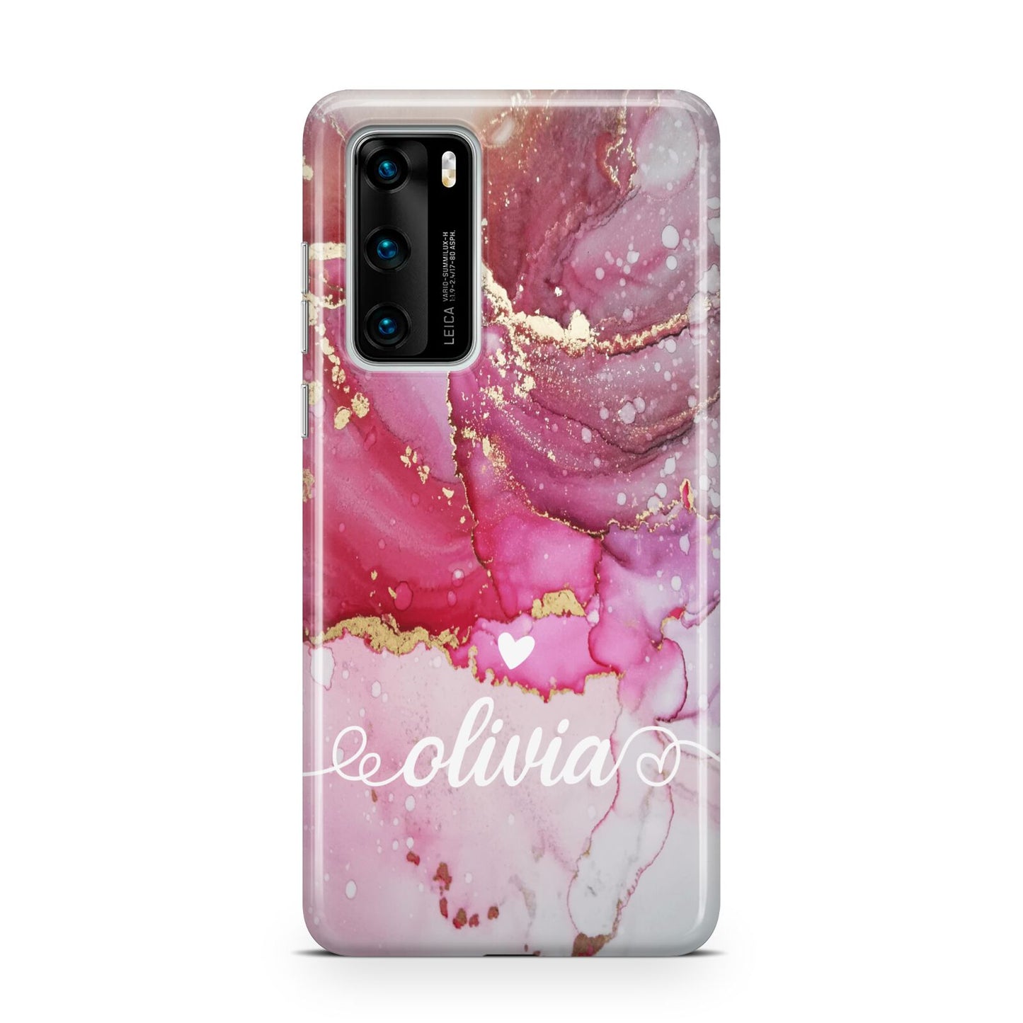 Custom Pink Marble Huawei P40 Phone Case