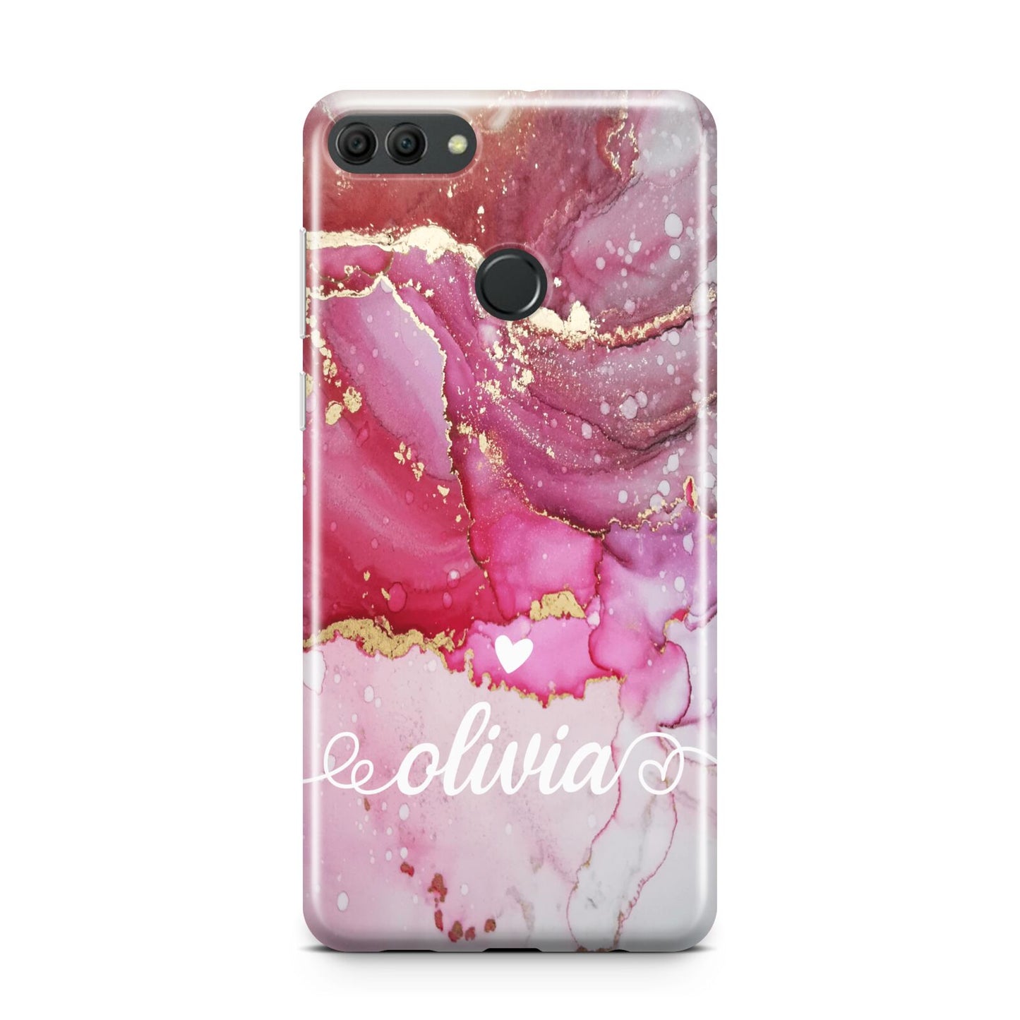 Custom Pink Marble Huawei Y9 2018