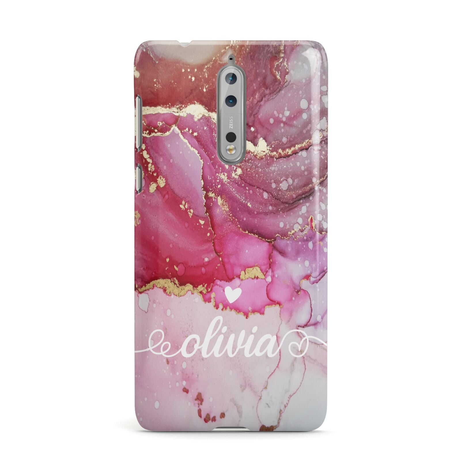 Custom Pink Marble Nokia Case