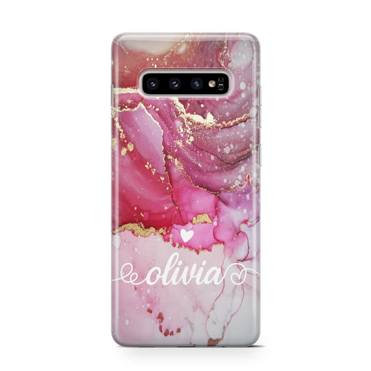 Custom Pink Marble Protective Samsung Galaxy Case