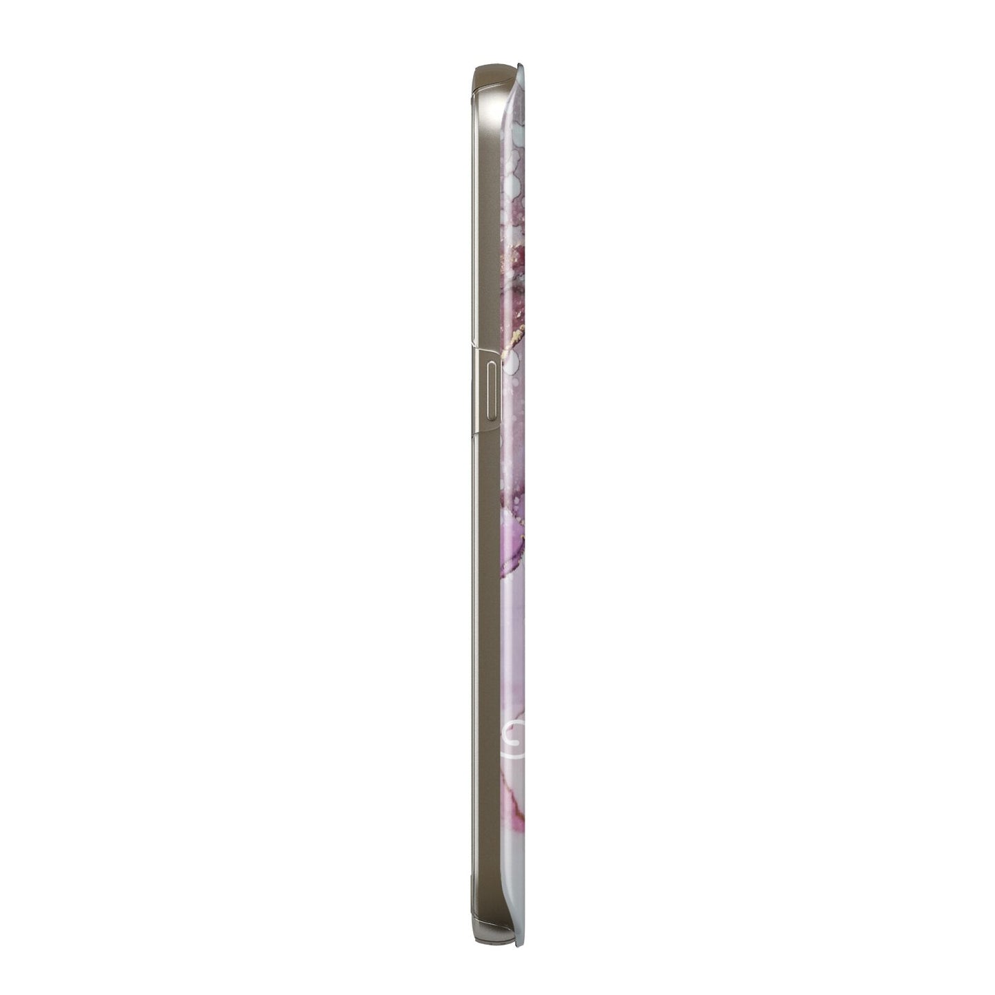 Custom Pink Marble Samsung Galaxy Case Side View