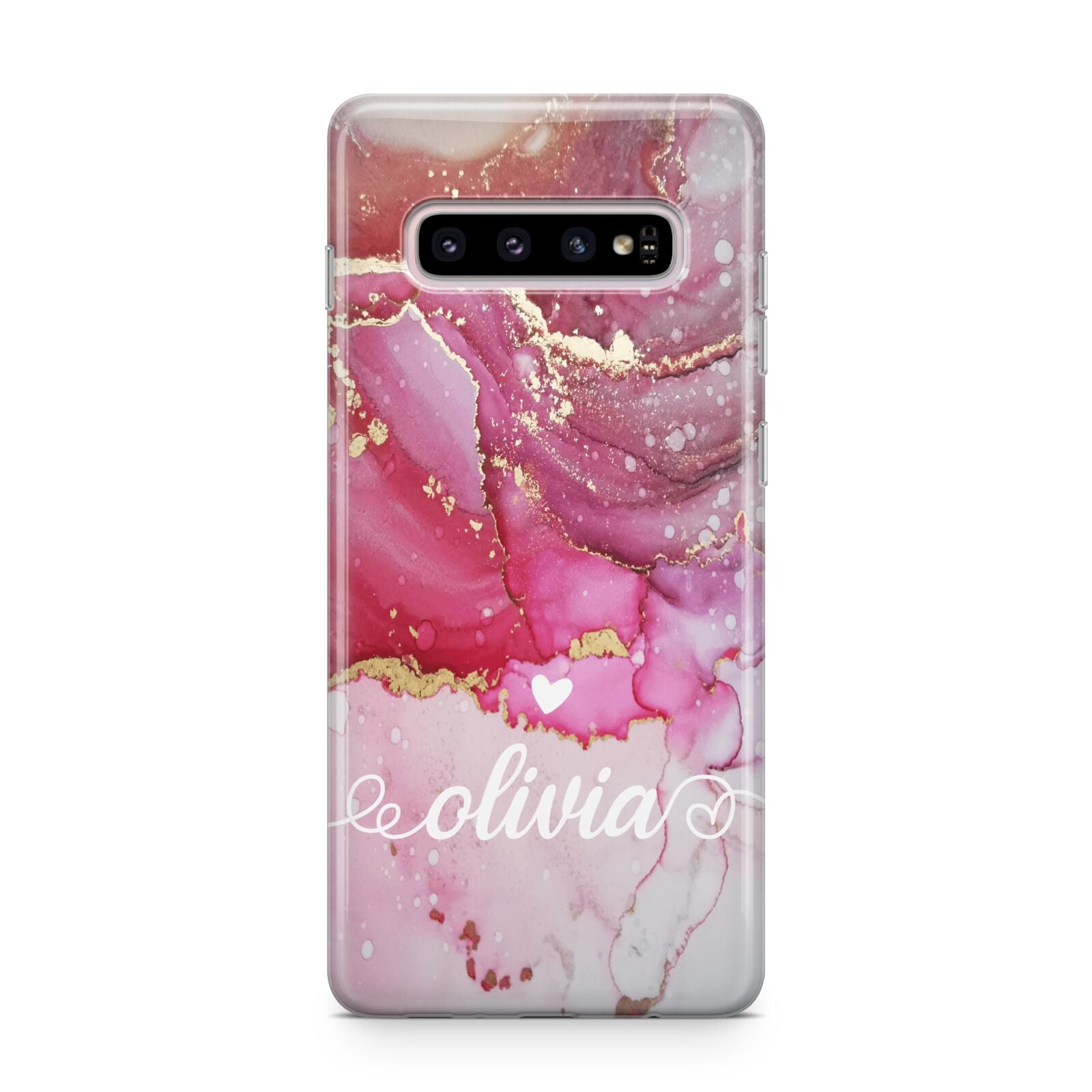 Custom Pink Marble Samsung Galaxy S10 Plus Case