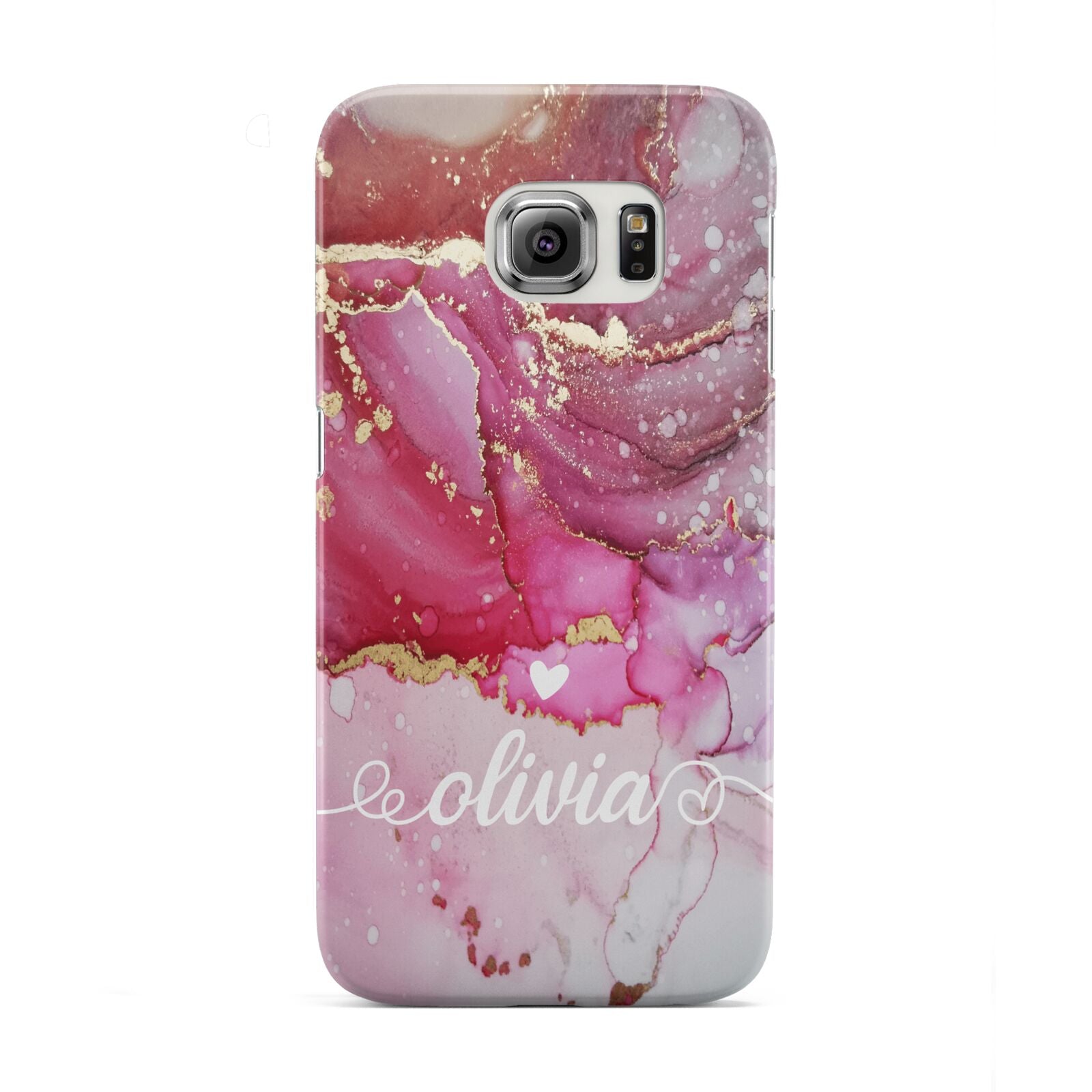 Custom Pink Marble Samsung Galaxy S6 Edge Case