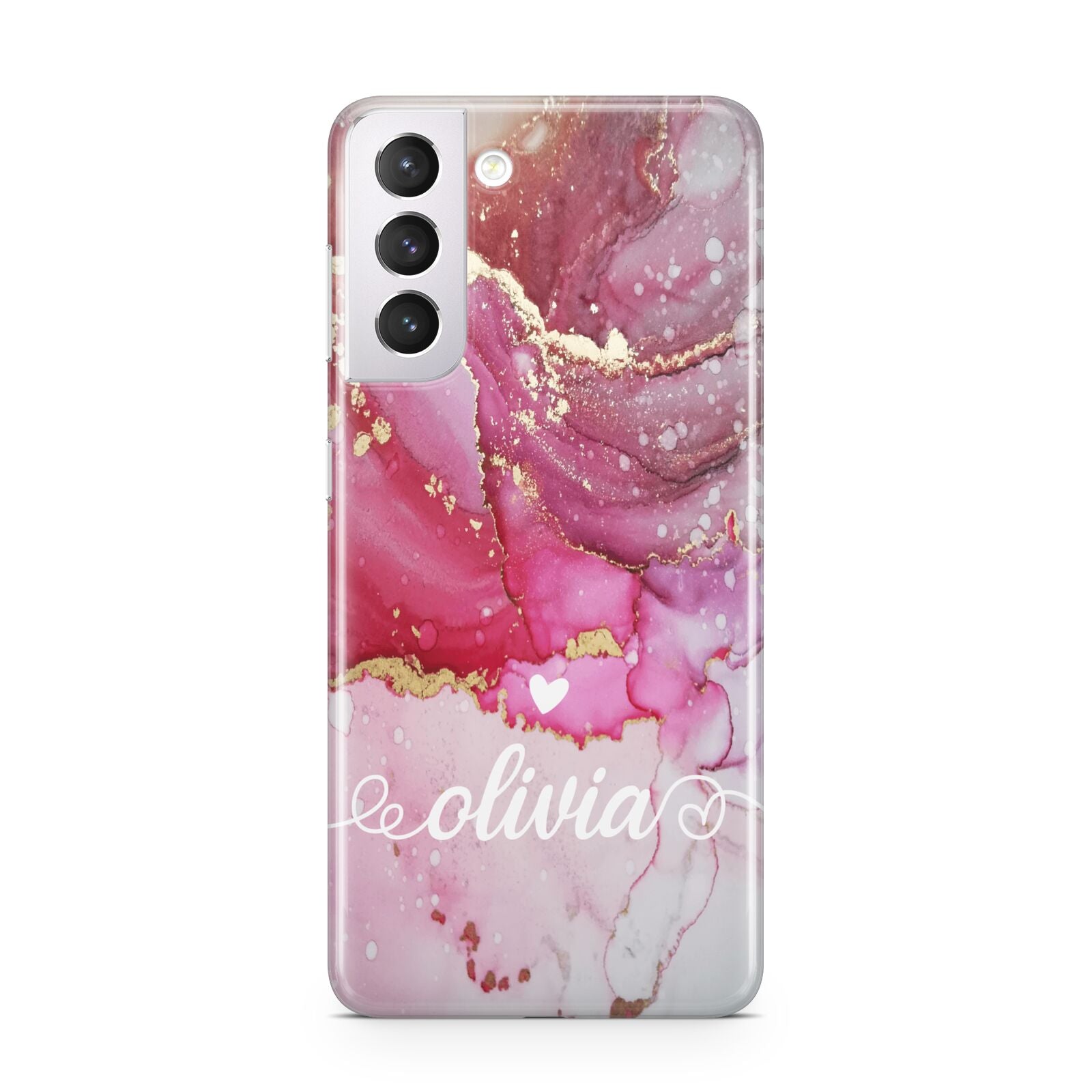 Custom Pink Marble Samsung S21 Case