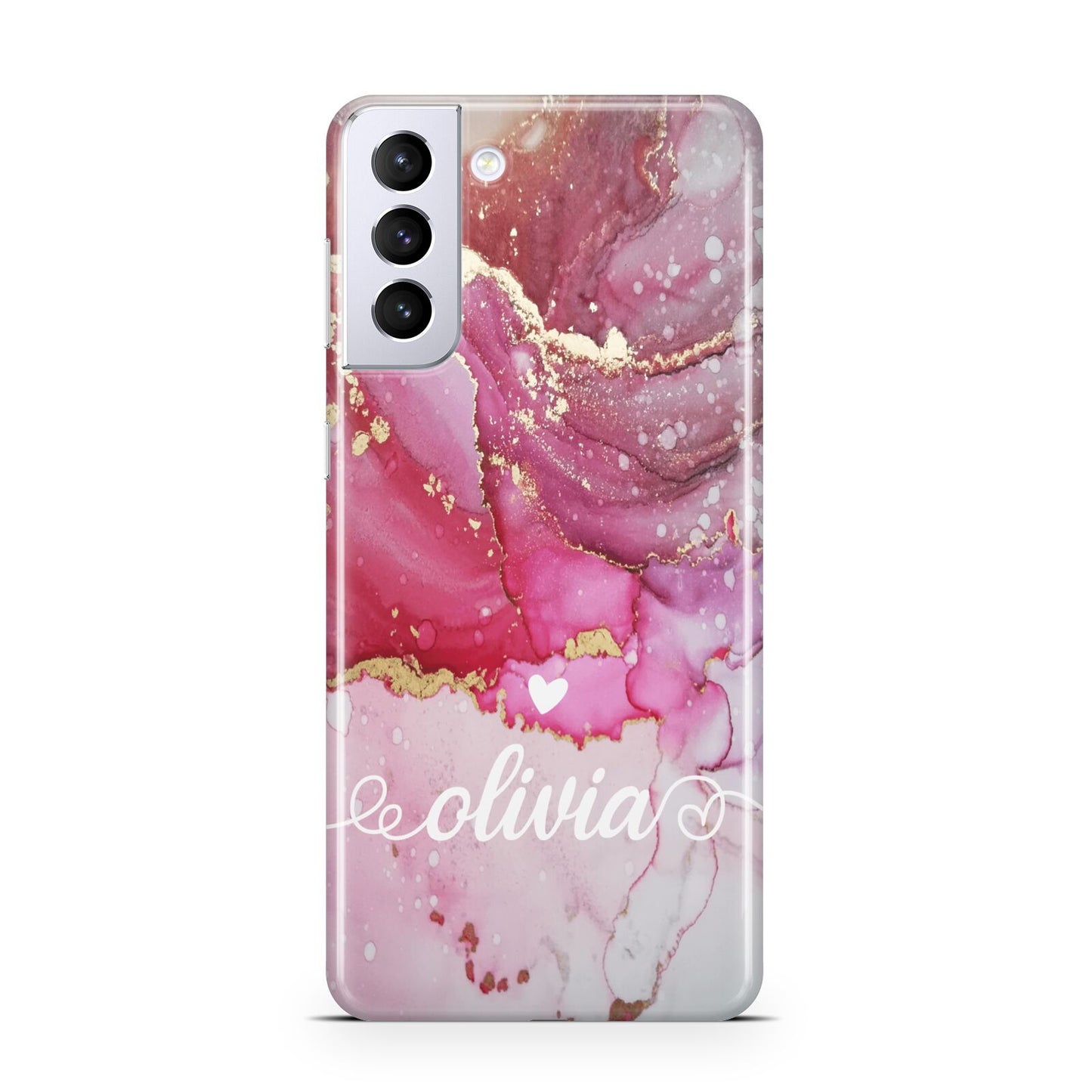 Custom Pink Marble Samsung S21 Plus Case