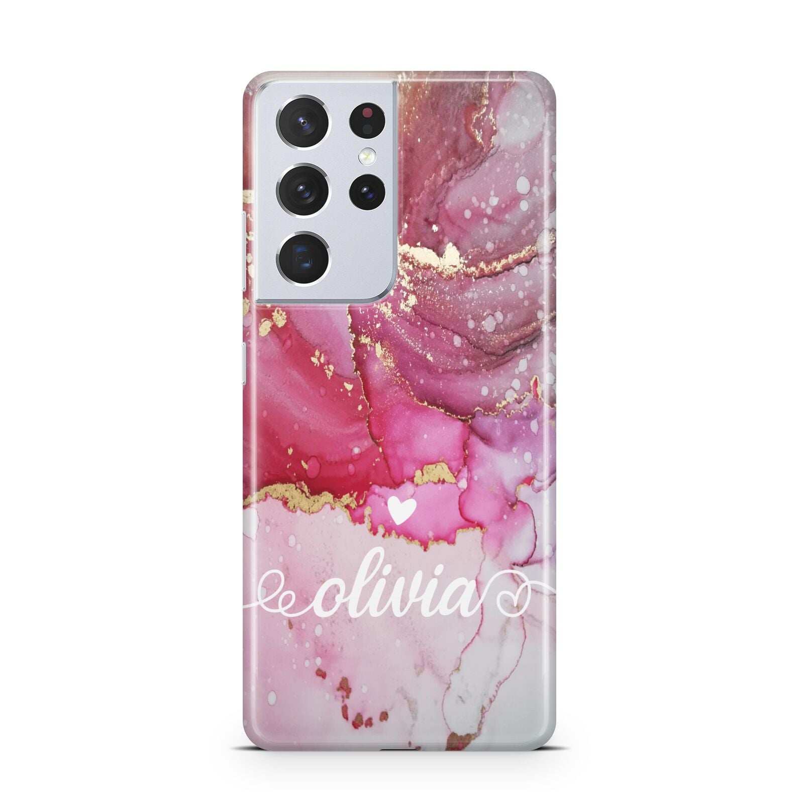 Custom Pink Marble Samsung S21 Ultra Case