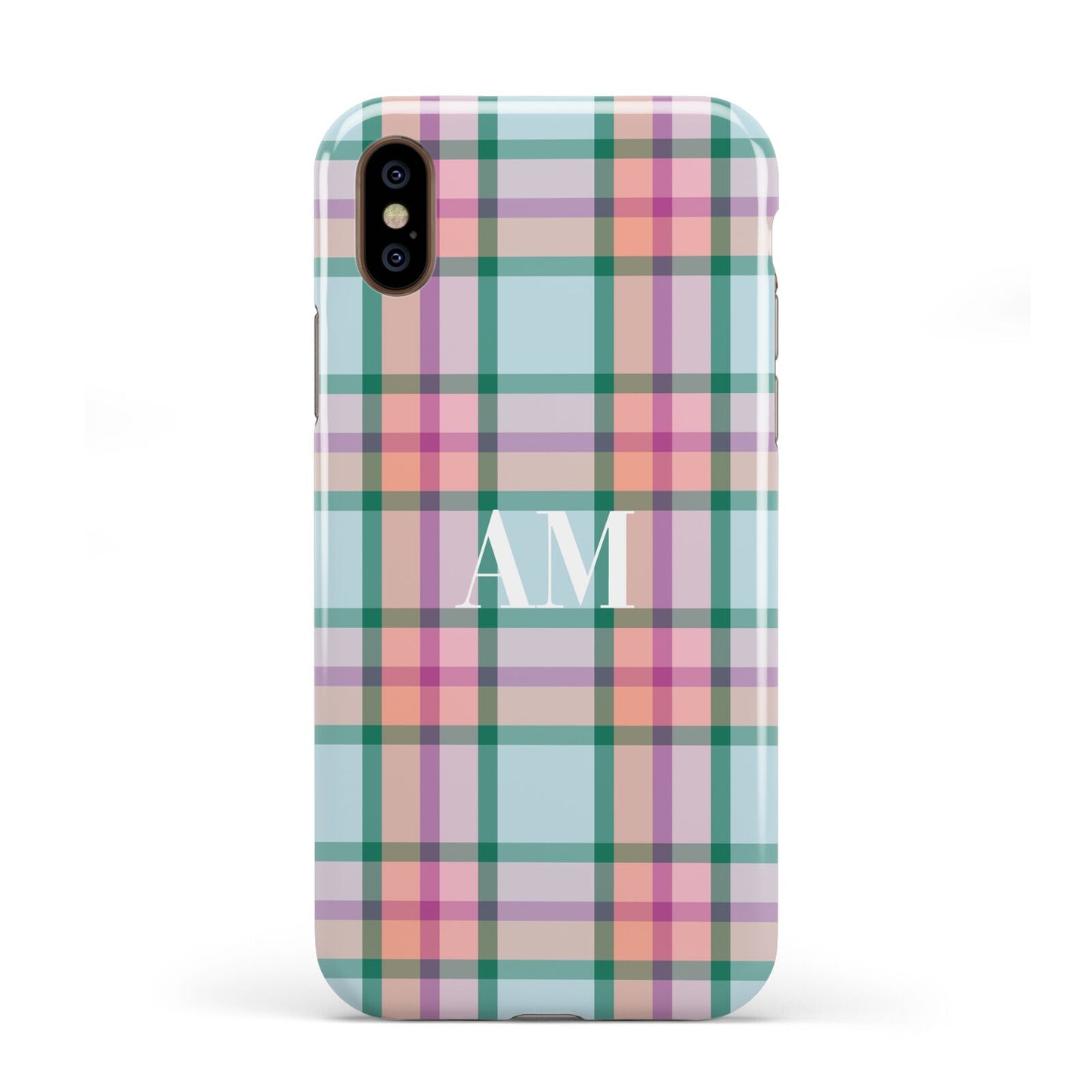 Custom Plaid Apple iPhone XS 3D Tough