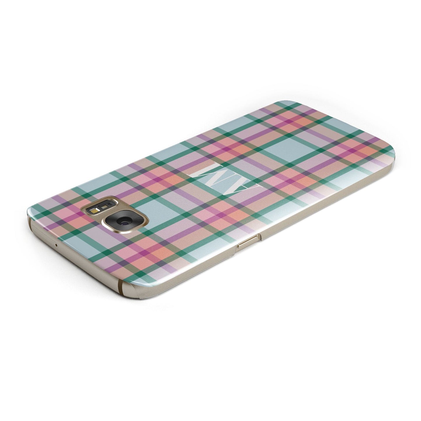 Custom Plaid Samsung Galaxy Case Top Cutout