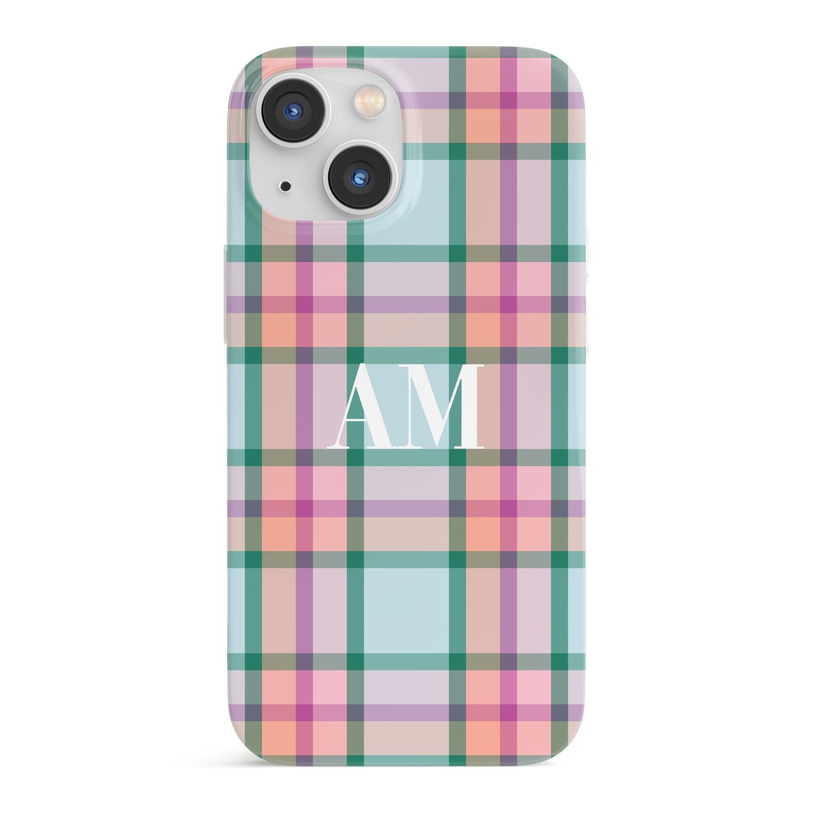 Custom Plaid iPhone 13 Mini Full Wrap 3D Snap Case