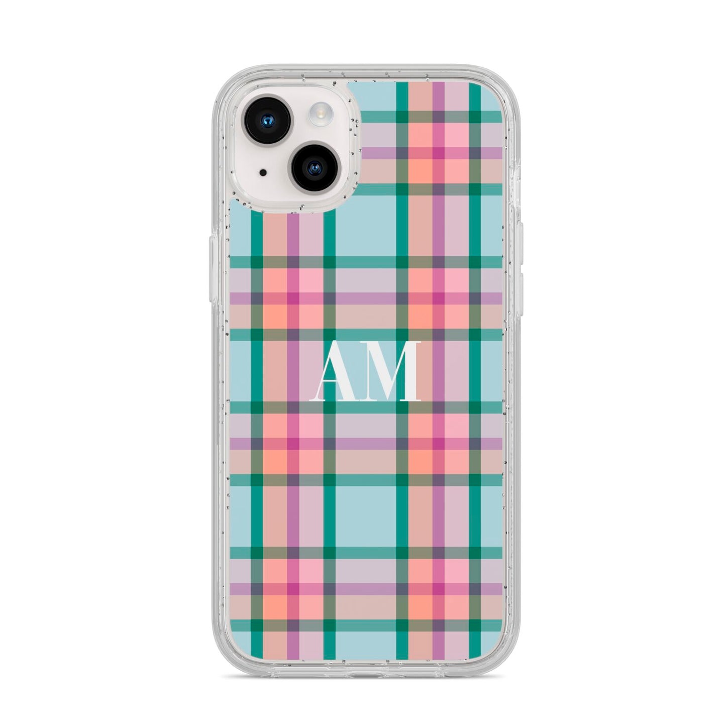 Custom Plaid iPhone 14 Plus Glitter Tough Case Starlight