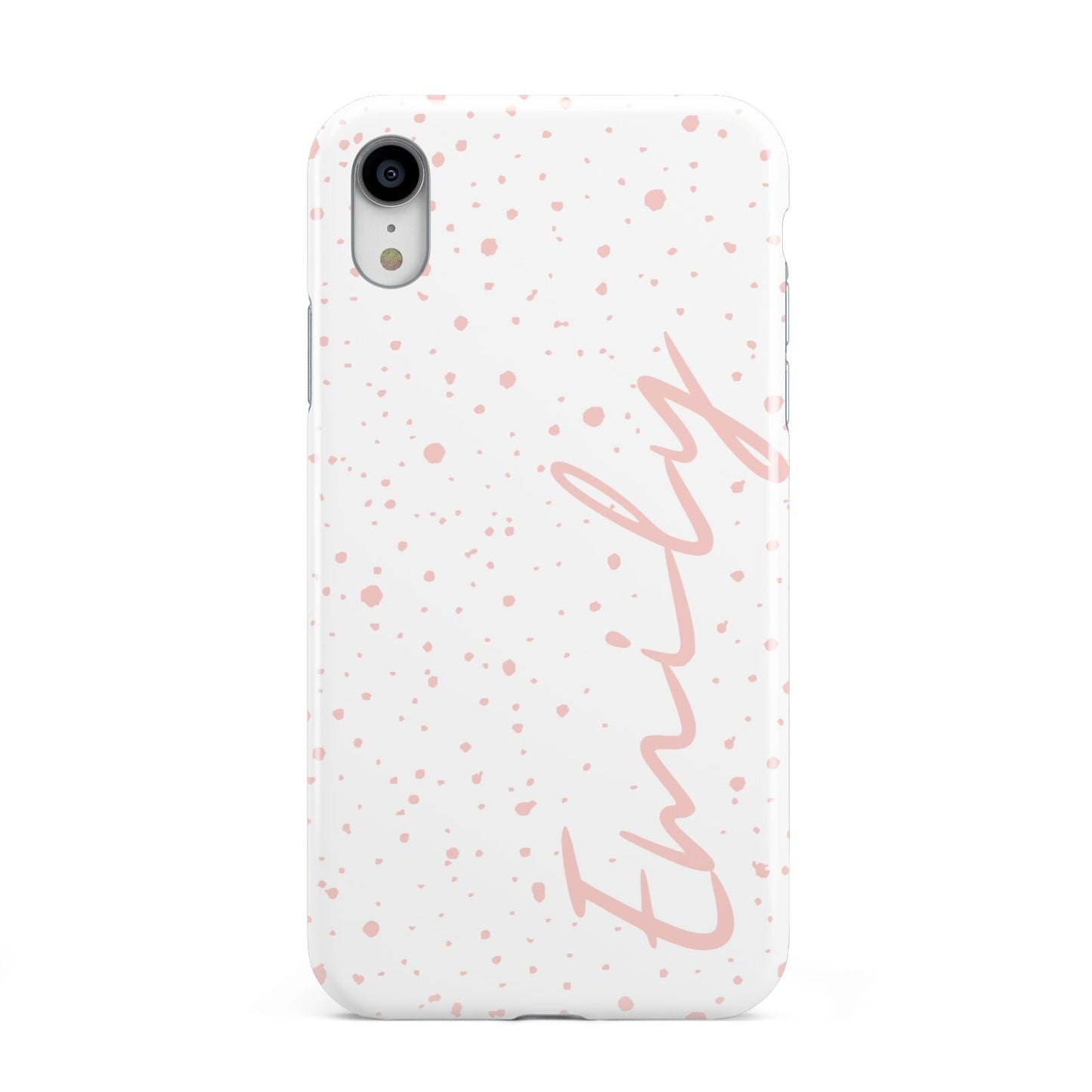 Custom Polka Dot Apple iPhone XR White 3D Tough Case