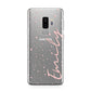 Custom Polka Dot Samsung Galaxy S9 Plus Case on Silver phone