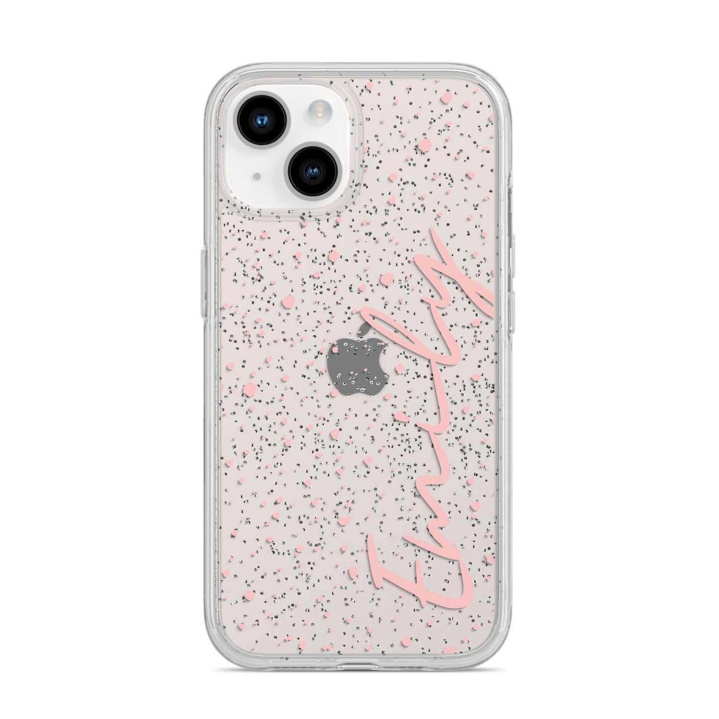 Custom Polka Dot iPhone 14 Glitter Tough Case Starlight