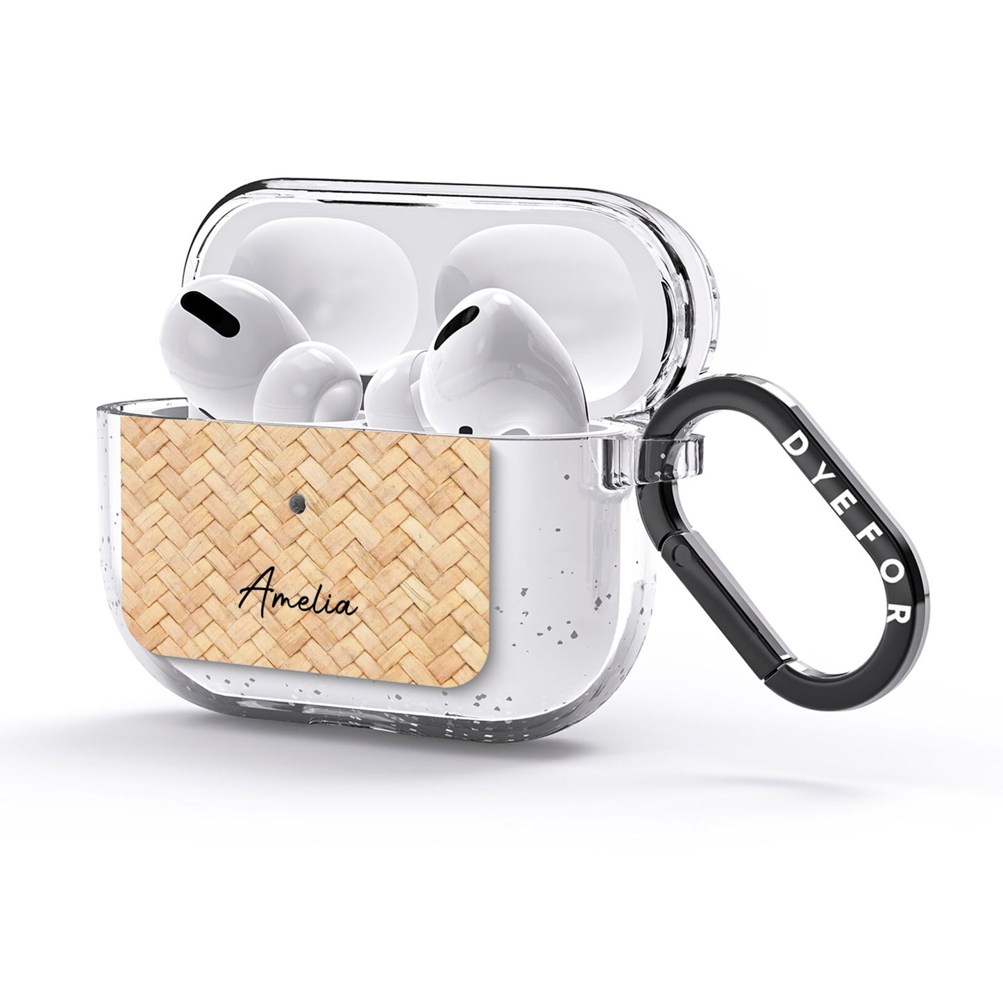 Custom Rattan Pattern AirPods Glitter Case 3rd Gen Side Image