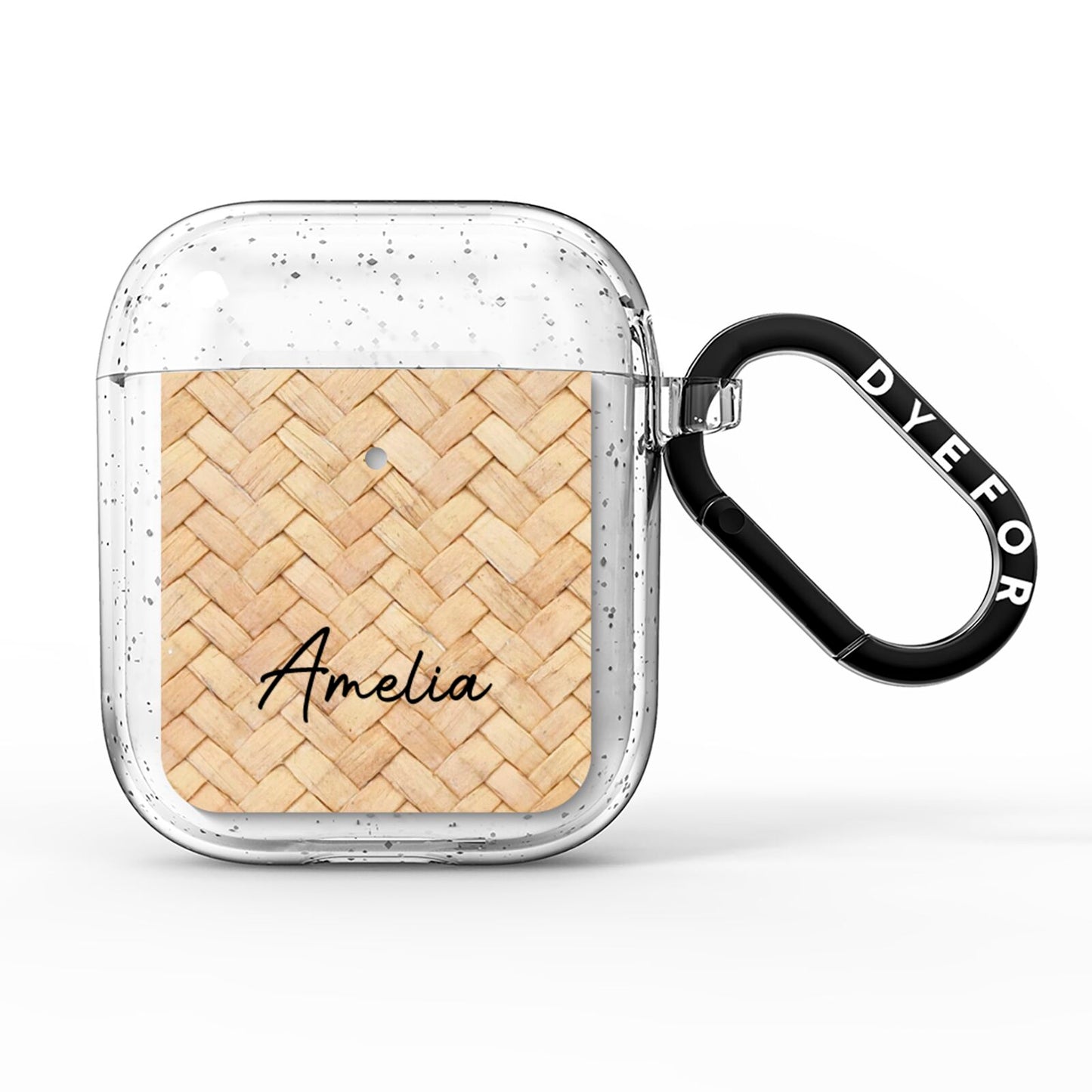 Custom Rattan Pattern AirPods Glitter Case