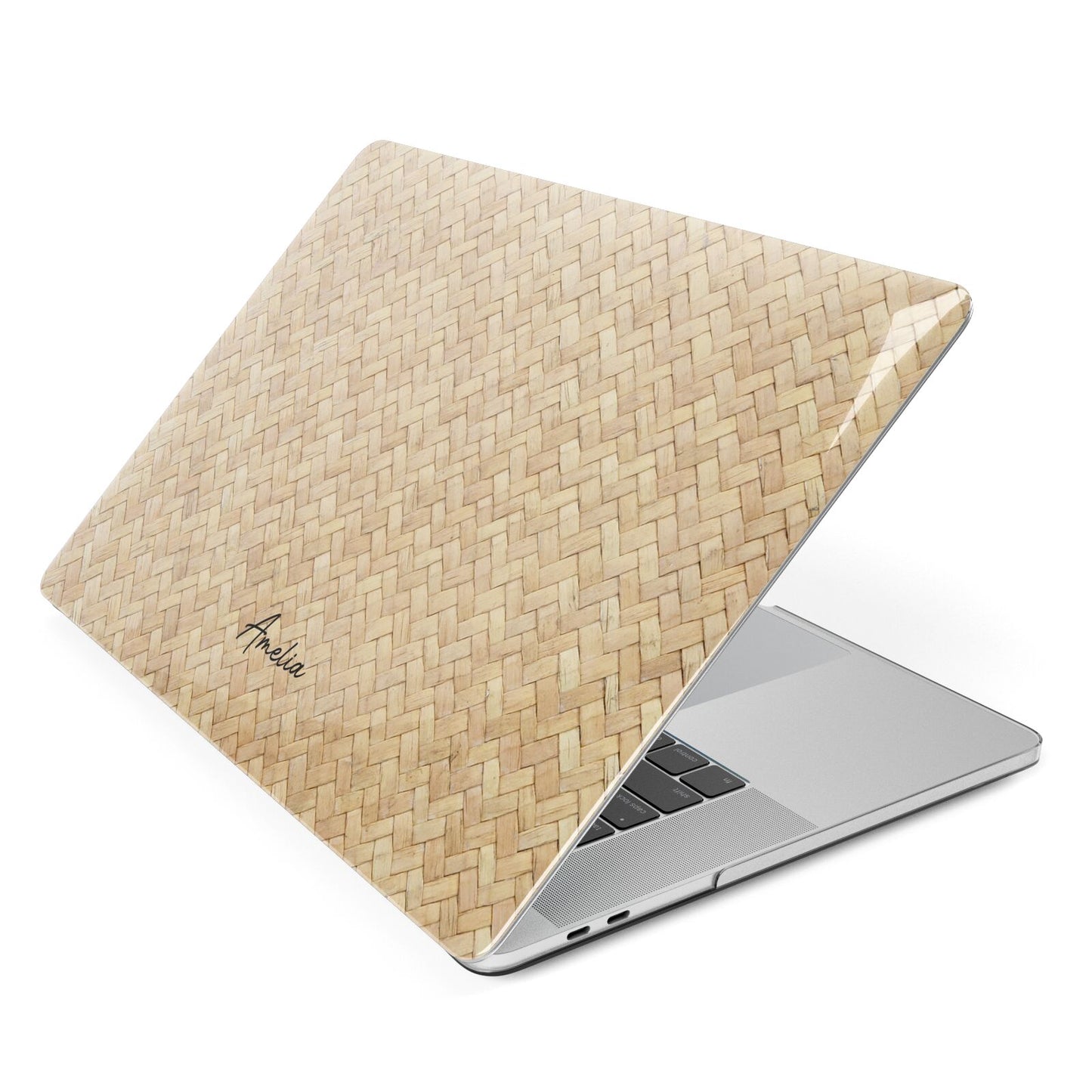 Custom Rattan Pattern Apple MacBook Case Side View