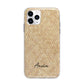 Custom Rattan Pattern Apple iPhone 11 Pro Max in Silver with Bumper Case