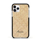 Custom Rattan Pattern Apple iPhone 11 Pro in Silver with Black Impact Case