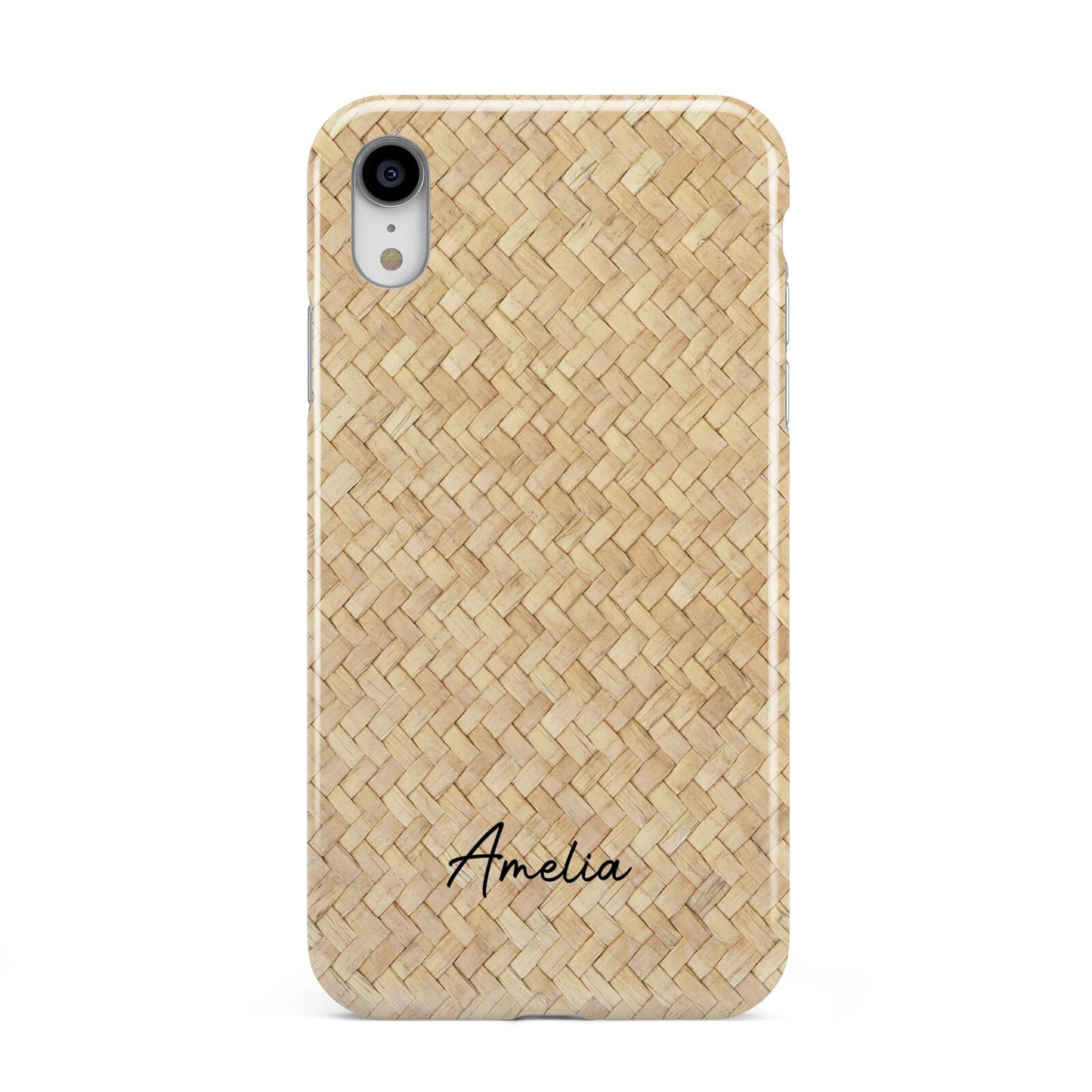 Custom Rattan Pattern Apple iPhone XR White 3D Tough Case