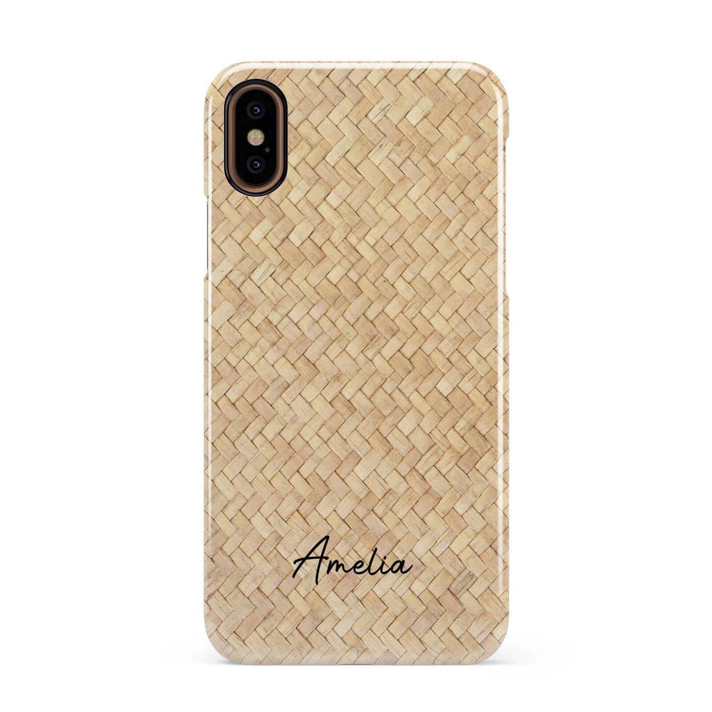 Custom Rattan Pattern Apple iPhone XS 3D Snap Case