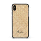 Custom Rattan Pattern Apple iPhone Xs Max Impact Case Black Edge on Black Phone