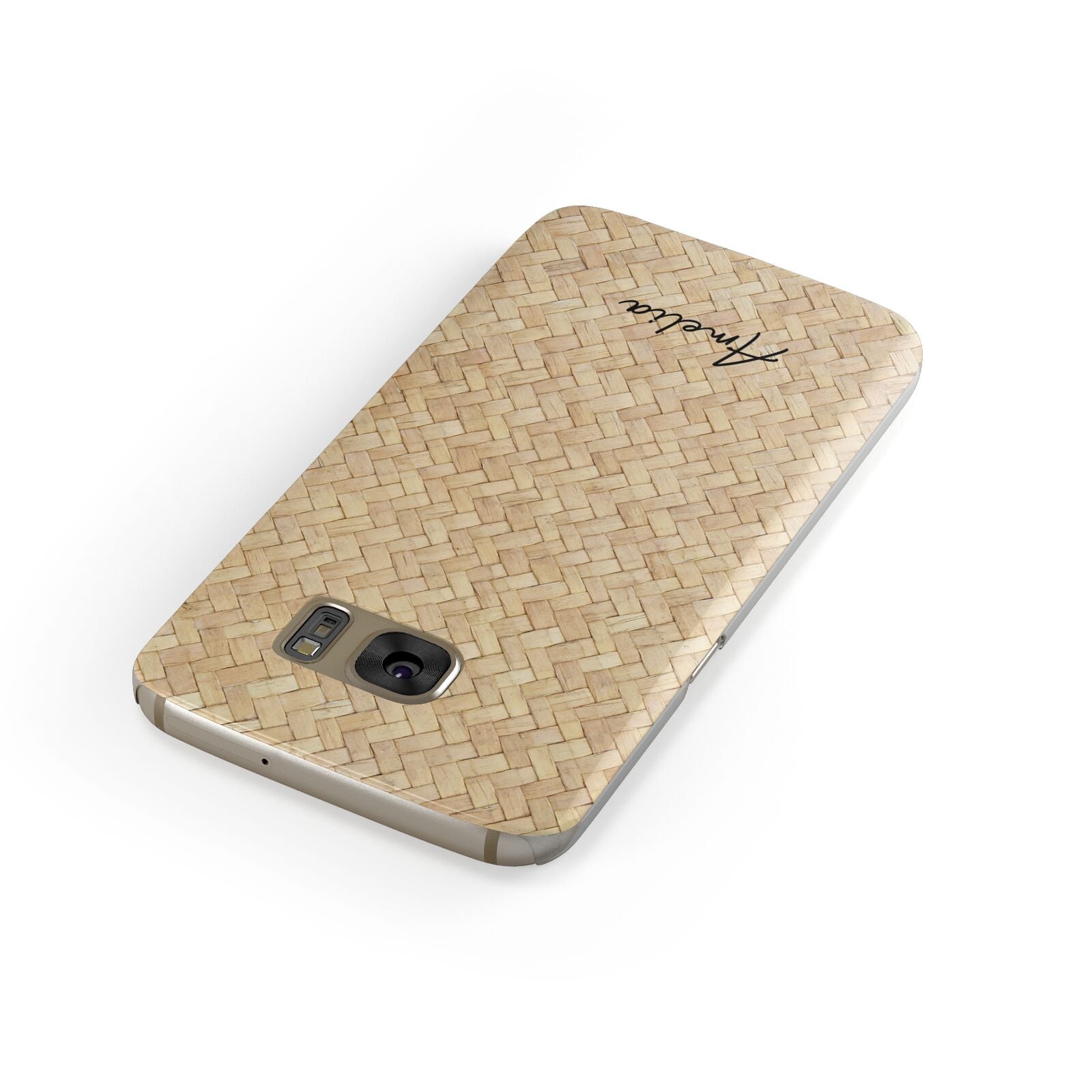 Custom Rattan Pattern Samsung Galaxy Case Front Close Up