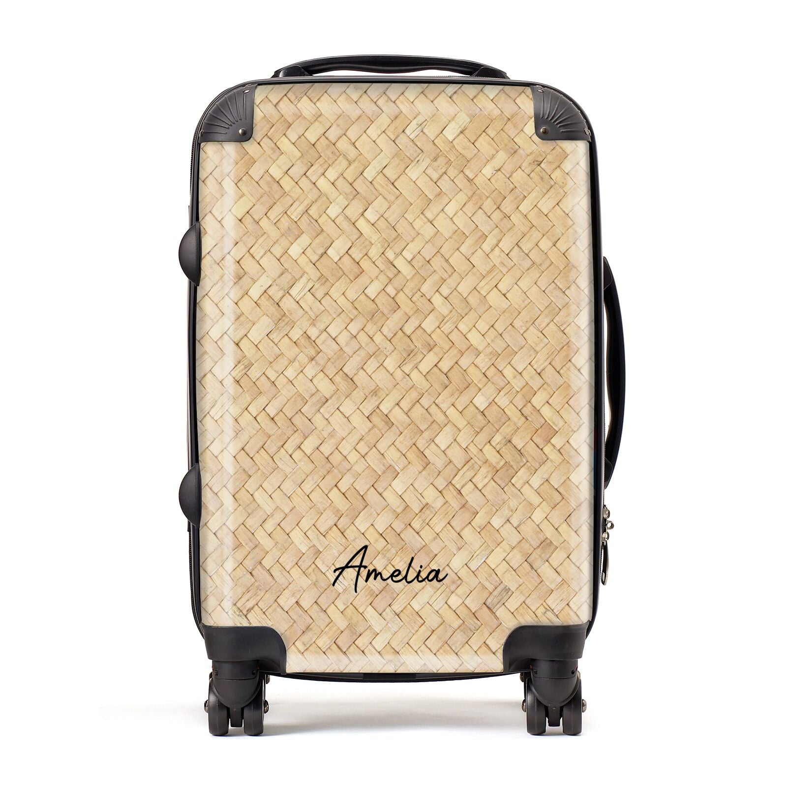 Custom Rattan Pattern Suitcase