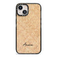 Custom Rattan Pattern iPhone 13 Black Impact Case on Silver phone