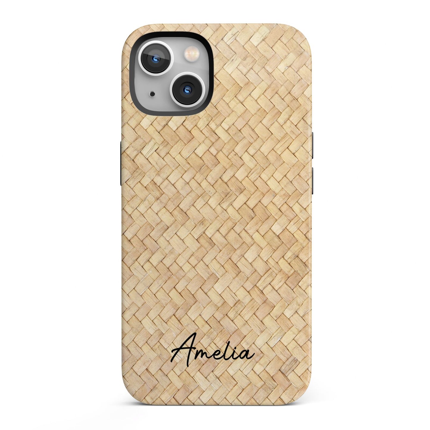 Custom Rattan Pattern iPhone 13 Full Wrap 3D Tough Case