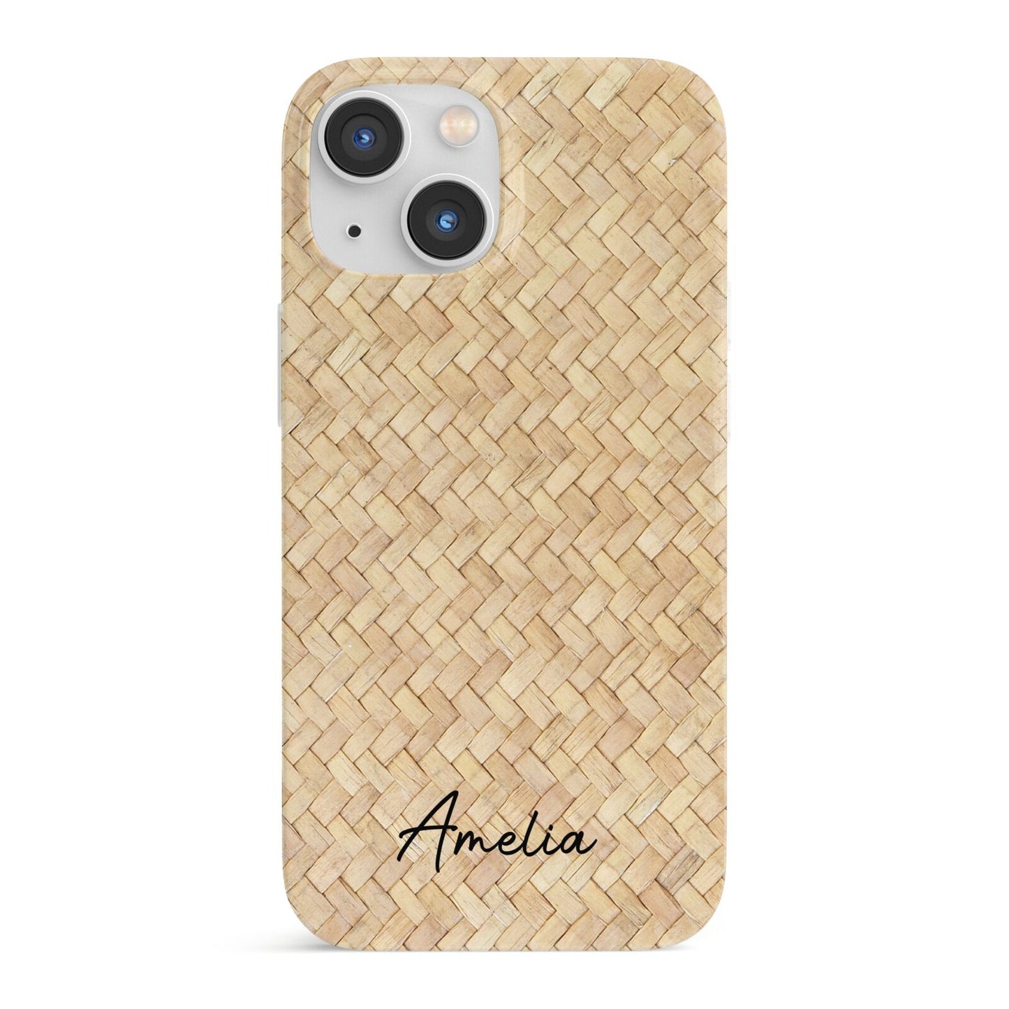 Custom Rattan Pattern iPhone 13 Mini Full Wrap 3D Snap Case