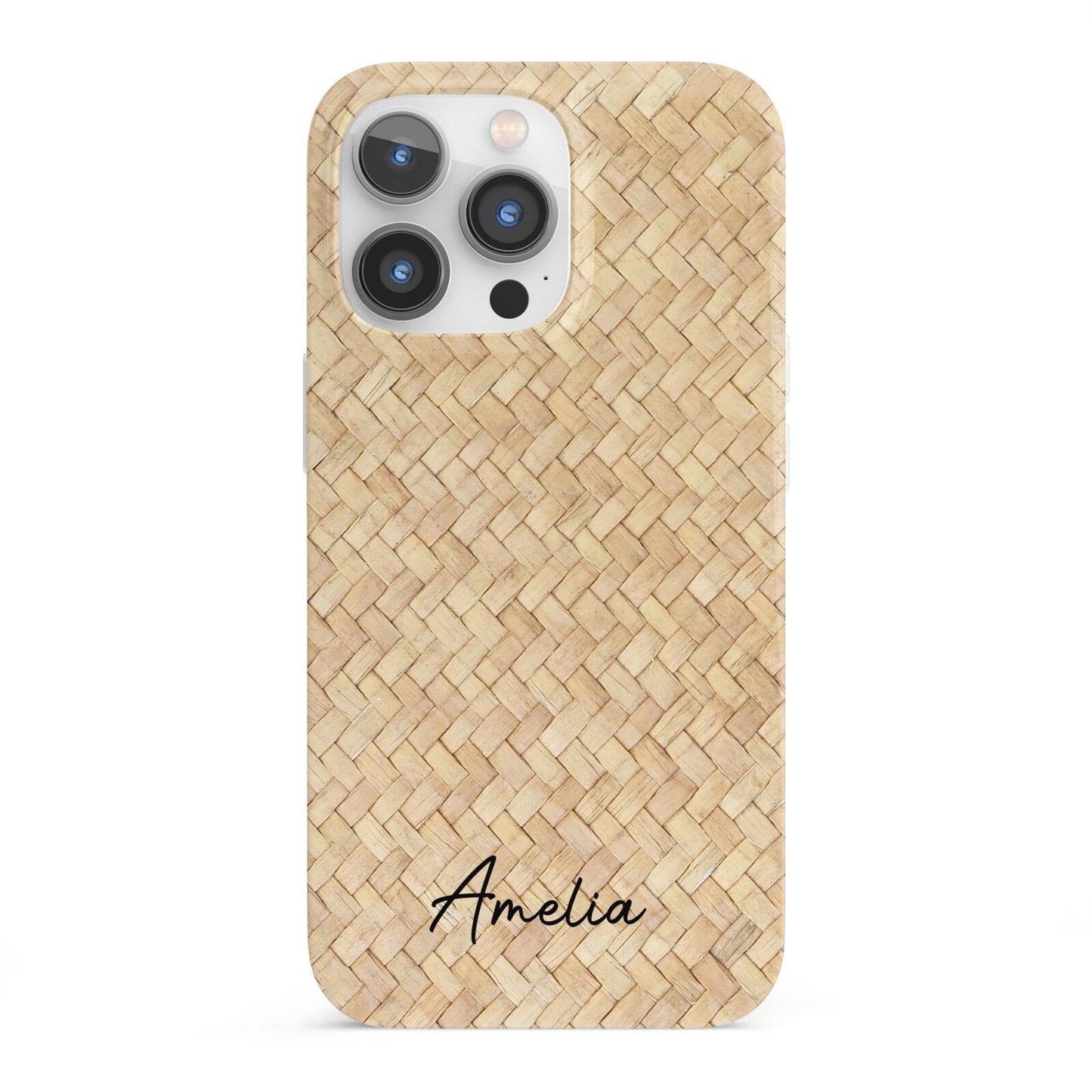 Custom Rattan Pattern iPhone 13 Pro Full Wrap 3D Snap Case