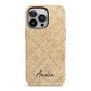 Custom Rattan Pattern iPhone 13 Pro Full Wrap 3D Tough Case