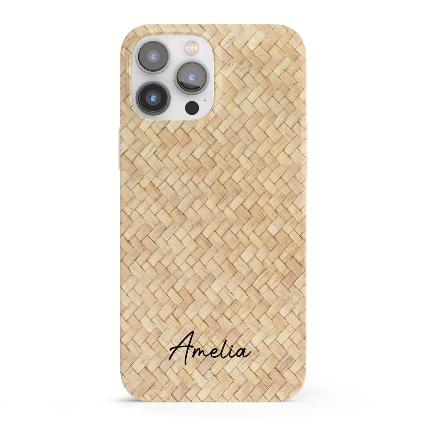 Custom Rattan Pattern iPhone 13 Pro Max Full Wrap 3D Snap Case