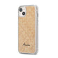 Custom Rattan Pattern iPhone 14 Plus Clear Tough Case Starlight Angled Image