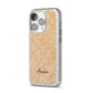 Custom Rattan Pattern iPhone 14 Pro Glitter Tough Case Silver Angled Image